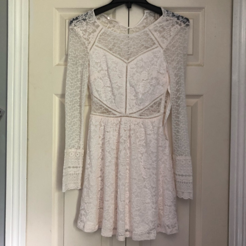 h&m white lace dress